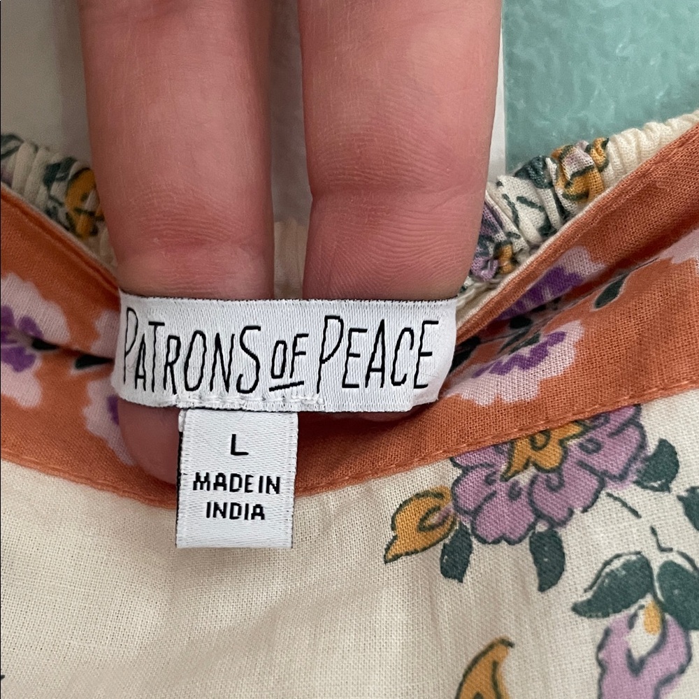 Patrons of Peace Cream Floral Midi Dress - Picture 3 of 13